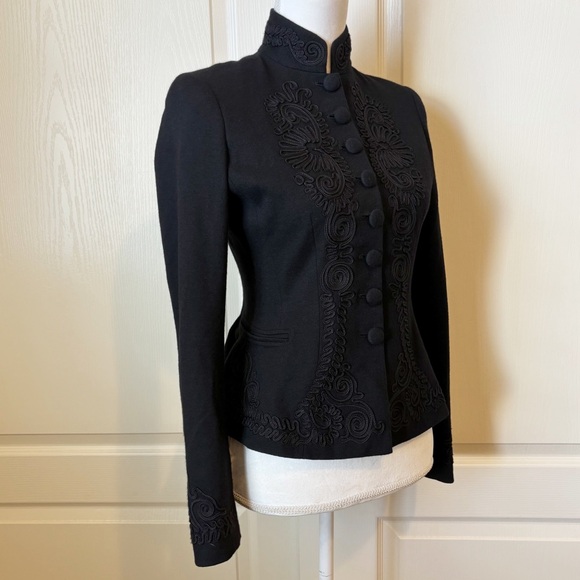 POLO Ralph Lauren Black Soutache Trim
Wool Blazer Jacket Women’s Size 4 - Picture 5 of 15